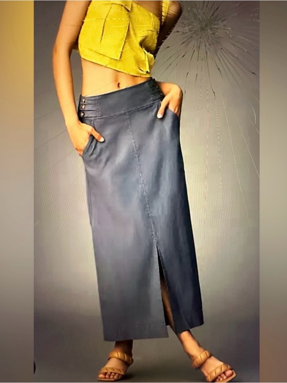 Women's Maxi Skirt with Front Slit